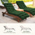 Tycdiose Outdoor Chaise Lounge Chair Cushion Waterproof 74.4 x 22 x 4.7 Inches Memory Foam Lounge Chair Cushions Replacement for Outdoor Furniture with Ties, Thickened Pool Lounge Chair Cushion, Green
