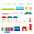 1000 PCS Dominoes Set for Kids with Extra 11 Blocks, Wooden Building Blocks 10 Colors Dominoes Racing Tile Games Educational Toy for Kids Birthday Party with Storage Bag