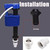 TOOLSTAR Toilet Fill Valve Pipe Adapter, 7/8" Female Thread to 1/2" Male Thread, Bidet Hose Fitting Pipe Adapter Connection (ABS White)