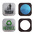 2 Pack Recycle and Trash Magnets,Brushed Silver Recycle Sticker for Trash Bins,Kitchen Trash Cans,Recycling Bins,Outdoor Waste Bin (Square)