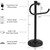 BESy 17 Inch Oil Rubbed Bronze Stand Towel Bar Hanger Hand Towel Bar Bathroom Vanity Countertop Towel Holder Free Standing Stainless Steel Towel Ring Hardware Accessories Towel Rack