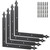 Foxwake Barn Door Decorative Corner Bracket, 7.7 in Matte Black Rustic L Brackets Sliding Door Hardware Decorator for Garage Farmhouse Mirrors Frame Garden Gate(4 Pcs with Screw)