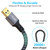 Hisatey USB Extension Cable 20ft- USB3.0 Speeds,Durable Braided Design Type A Male to Female USB Extender for Printer, USB Keyboard,Mouse,Flash Drive