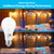 Qualilux Dusk to Dawn Light Bulbs, Auto On/Off Light Sensing LED Bulbs Outdoor, Amber Yellow Bug Light, A19 4-Pack, 12W 800LM 60W Equivalent, HQ-H020