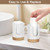 Soleebee Ceramic Bathroom Cup Dispenser, Hold 3 oz Mouthwash Cup Disposable Paper Holder Small Cup Dispenser Bamboo Base Cup Holder (White)