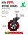 HOLKIE Gaming Chair Wheels - Silent Roller Blade Casters for Esports Rig Replacement - Heavy Duty 11x22mm - Smooth 360° Stealth Glide for Hardwood & Carpet - Set of 5 Red