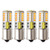 HRYSPN 4PCS BA15S LED Bulb 12V, Waterproof Bulb, 1141 1156 Bayonet Single Contact Base for Landscape RV Camper Interior Marine Boat Trailer Lights, Warm White 3000K
