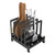 Pizza Peel Rack with 5 Available Slots, Steel Pizza Paddle Holder Rack with Non-Slip Feet for Pizza Spatula Turner, Storage Organizing and Saving Space Pizza Turning Oven (Black, 5 Slots)