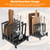 Pizza Peel Rack with 5 Available Slots, Steel Pizza Paddle Holder Rack with Non-Slip Feet for Pizza Spatula Turner, Storage Organizing and Saving Space Pizza Turning Oven (Black, 5 Slots)