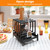 Pizza Peel Rack with 5 Available Slots, Steel Pizza Paddle Holder Rack with Non-Slip Feet for Pizza Spatula Turner, Storage Organizing and Saving Space Pizza Turning Oven (Black, 5 Slots)