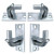 4 Pack Wall Mount Gate Hinges, Heavy Duty Chain Link Fence Gate Hinges with 5/8 Hinge Pin for Fences & Farm Gates (Screws Not Included), Silver
