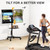 TVON Mobile TV Stand with Power Outlet, Tilt Rolling TV Cart for 23-65 Inch LCD LED OLED Flat Curved Screen TVs up to 88 lbs, Height Adjustment Portable TV Stand on Wheels, Max VESA 400x400mm