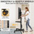TVON Mobile TV Stand with Power Outlet, Tilt Rolling TV Cart for 23-65 Inch LCD LED OLED Flat Curved Screen TVs up to 88 lbs, Height Adjustment Portable TV Stand on Wheels, Max VESA 400x400mm