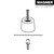 WAGNER VULKANO Big 15525121 Floor Door Stopper/Wall Door Stopper Diameter 45 x 75 mm Buffer Made of High-Quality Solid Rubber White for Screwing in Germany