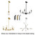 Haligate Brass Sloped Ceiling Adapter for Pendant Light Chandelier Ceiling Lamp 1 Pcs, Vaulted Ceiling Light Fixtures, 180+355 Rotatable