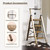 XinSunho 4 Step Ladder, Aluminum 4 Step Stool with Retractable Handrail and Anti-Slip Wide Pedal, Folding Stool Ladders 4 Steps, 330lbs Safety Household Slim Ladder
