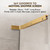 LukLoy Fixed Glass Shower Panel Wall to Glass Support Bar, Frameless Glass Clamp L Shape Stabilizer Mounting Bracket, No-Drill-in-Glass. (Glass on Right, Gold)