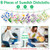 Lucomb Swedish Dish Cloths for Kitchen, 8 Pack Reusable Kitchen Dish Rags Quick Drying Assorted Cleaning Towels for Counters Dishes Home Bar Table Wiping
