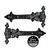 Akatva T Hinge Set - 2 Pieces Gate Hinges for Wooden Fences Heavy Duty - Barn Hinges for Doors - Black Hinges – Hinges for Shed Door - Door Hinges Black Matte - Hinges Outdoor - Fence Strap Hinge Set