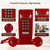 TangYeah Retro Wall Phone Landline Ringer On/Off, Updated 2544 Wall Telephone,Vintage Wall Mounted Telephone Metal Base, Old Wall Phones for Landline, Backup Wall Phone for Home, Kitchen,Red