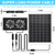 Chicken Coop Solar Powered Dual Metal Shell Fan Kit, 20W Solar Exhaust Fan IPX7 Monocrystalline Solar Panel Ventilation Air Cooling Fans for Chicken Coops, Greenhouses, Sheds, Dog Houses Plug & Play