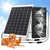 Chicken Coop Solar Powered Dual Metal Shell Fan Kit, 20W Solar Exhaust Fan IPX7 Monocrystalline Solar Panel Ventilation Air Cooling Fans for Chicken Coops, Greenhouses, Sheds, Dog Houses Plug & Play