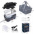 Nifogo Electric Lunch Box for Adults 100W with Temperature Display Heated Lunch Box for Men 1.8L Stainless Steel Container with Bag 12V/24V/110V for Car/Truck/Work