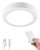 SURAIELEC Rechargeable Ceiling Light with Wall Switch, 8000mAh Battery Ceiling Light Indoor, Wall Switch Remote or Motion Sensor, 6500K 300LM, Battery Lights No Wiring for Shed, Pantry, Closet, 1-Pack