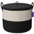 Echueuey 21" x 18"Extra Large storage baskets,Eco-friendly rope baskets with lid,blanket basket living room with lid,hampers for bedroom,big,round, Black 115L