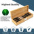 Upgraded Combination Lock Bamboo Locking Kitchen Knife Storage – Secure & Eco-Friendly Wooden Knife Box with Improved Quality, Fits in Drawers & Keeps Knives Safe