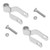 2-Pack T-Post Gate Hinge Kit, Heavy Duty 1-3/8" U-Bolt Clamps, Chain Link Fence Gate Hinge for Metal Posts & Chain Link Gates – Farm & Backyard Use