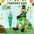 OurWarm 8FT St. Patrick's Day Inflatable Decorations Outdoor, Sitting Leprechaun Inflatable Yard Decorations with LED Lights, Blow Up Leprechaun Decoration for Roof Yard Lawn Holiday Decorations