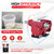 TOPWAY 12V DC Gasoline Fuel Pump 10GPM Self-priming Oil Transfer Pump With Handle, Overheat Protection, Explosion-Proof, Built-in Bypass, for Gasoline Fuel Diesel Kerosene Removal,Red