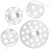 Peohud 600 Pcs 1 Inch Plaster Washers, Metal Washers for Screws, Plaster Repair Rings Profile Washer Flat Washer for Wall Ceiling Drywall Repair and Fix