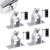 4PCS Solar Panel Mounts - Adjustable Brackets for RV & Flat Roofs, Tilt Angle 10-60