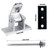 4PCS Solar Panel Mounts - Adjustable Brackets for RV & Flat Roofs, Tilt Angle 10-60