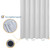 N&Y HOME Longer Shower Curtain Liner Fabric 72 x 75 inches, Hotel Quality, Washable, White Spa Bathroom Curtains with Grommets, 72x75