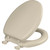 Mayfair Padded Toilet Seat, Cushioned Soft Vinyl over Wood Core Seat, Secure Hinges, Easy Clean, Elongated, Bone