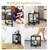 VOTZAAQ Stainless Steel Shower Stool, Double Layer Corner Shower Bench for Inside Shower, Shower Foot Rest for Shaving Legs, Matte Black Shower Seat for Small Bathroom