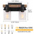 2-Light Farmhouse Vanity Lights for Bathroom, Rustic Bathroom Light Fixtures with Pretty Glass Shade, Rustic Vanity Light for Mirror, Black Wood Wall Sconces for Hallway Bedroom Living Room