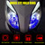 YSY H4 LED Motorcycle Headlight Bulb Hi/Lo Beam 20W 2000LM 6000K Cool White with Red Angel Eye Daytime Running Light (H4, Angel eye red)
