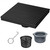 Sharpeye 8 Inch Square Shower Drain with Removable Wedge Wire Pattern Grate, Matte Black 304 Stainless Steel Shower Floor Drain for Bathroom, CUPC Certified, Includes Hair Strainer