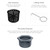 Sharpeye 8 Inch Square Shower Drain with Removable Wedge Wire Pattern Grate, Matte Black 304 Stainless Steel Shower Floor Drain for Bathroom, CUPC Certified, Includes Hair Strainer