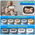 30X 10X Extra Large Floor Magnifying Glass with Light and Stand,60 LED Flexible Gooseneck Floor Magnifying Lamp with 5 Color Modes, 2-in-1 Lighted Magnifiers for Close Work, Sewing,Crafts, Painting