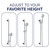 HammerHead Showers® Solid Metal 27.5 Inch Shower Slide Bar Set and Handheld Shower Head with Hose — CHROME — 2.5 GPM High Pressure Spray Wand — Easily Adjust Height & Angle of Handshower