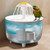 LAUDAWSUN Large Bird Bath for Cage Parakeet Indoor, Parrot Bird Shower Budgie Bath with Pump Recirculating Filtration, Automatic Bird Water Dispenser, Cat Drinking Fountain for Pet (Clear)