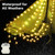 Patio Umbrella String Lights with 16 Color Changing and 12 Modes, Remote Control 104 Ultra Bright LED Beads Waterproof Battery and USB Operated with 8 Light Strings for Patio Umbrellas Camping Tents