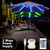 Patio Umbrella String Lights with 16 Color Changing and 12 Modes, Remote Control 104 Ultra Bright LED Beads Waterproof Battery and USB Operated with 8 Light Strings for Patio Umbrellas Camping Tents
