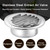 Zonon 24 Pcs Stainless Steel Soffit Vents 4 Inch Round Dryer Vent Cover with Mesh Screen for Home Outdoor Bathroom Wall Ceiling Outside Exterior Exhaust (Silver)