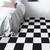 Vinyl Flooring Peel and Stick Floor Tile/Coverings 12in×12in Easy to Install and Waterproof for Bathroom and Kitchen (10 PCS, Black and White)